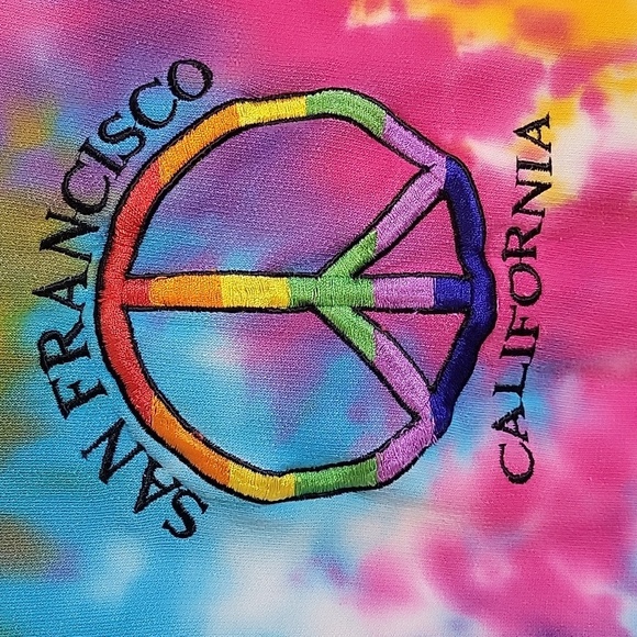 San Francisco Tie Dye Hoodie Size Medium Unisex - Picture 2 of 9